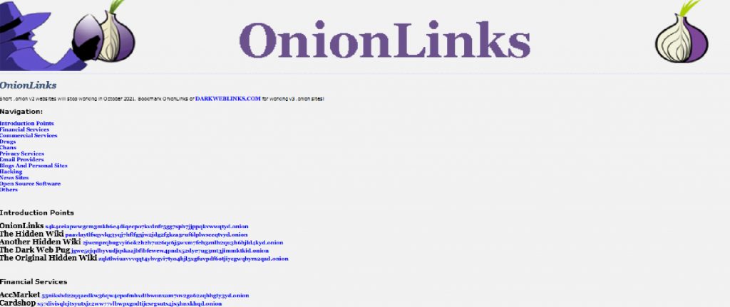 Onion Links