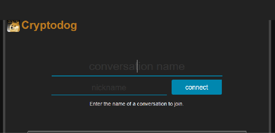 Cryptodog: deep web chat room