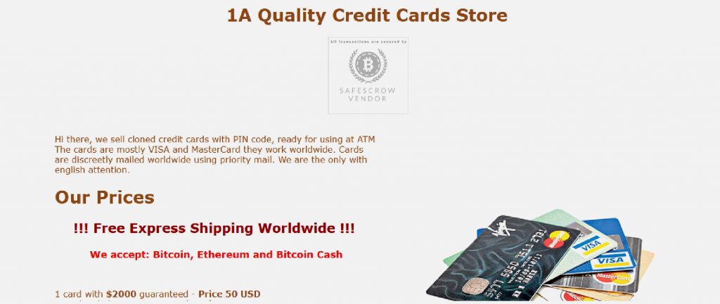 1A Quality Credit Card Store